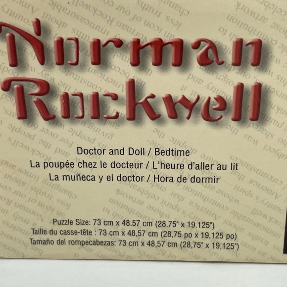 Norman Rockwell Doctor and Doll/Bedtime 1000 Piece Puzzle NIB - Picture 4 of 7